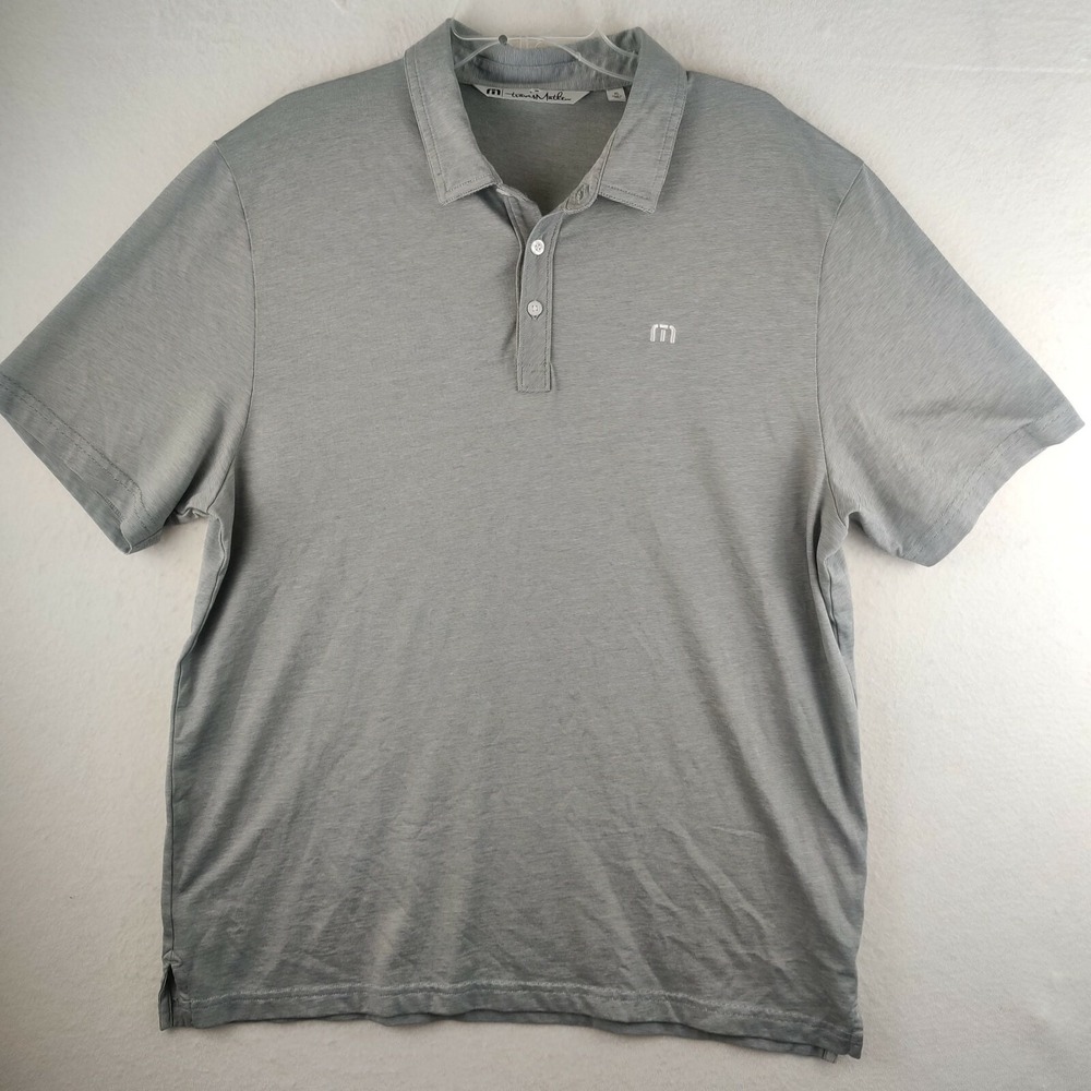 Travis Mathew Mens Extra Large Golf Golfer Rugby Polo Shirt Gray Sz XL